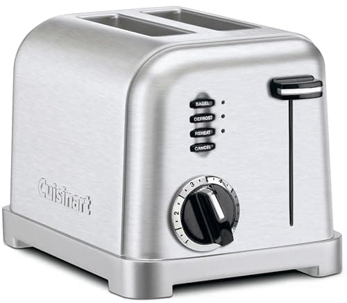 Cuisinart CPT-160 Metal Classic 2-SLICE Toaster with 1.5-INCH Wide Slots Brushed Stainless Steel