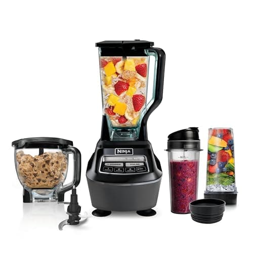 Ninja BL770 Mega Kitchen System – 72 Oz Total Crushing Pitcher, 8-CUP Food Processor Bowl & Two 16 Oz To-go Cups with Lids
