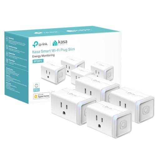 Kasa Smart Plug Mini 15A 1800W with Apple Homekit Support & Real-time Energy Monitoring 4-PACK