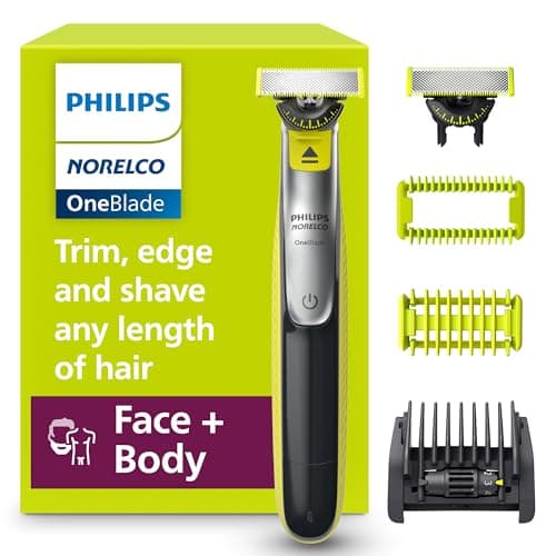 Philips Norelco Oneblade 360 Hybrid Face + Body Trimmer & Shaver (QP2834/70) – Revolutionary Fast Cutter with Dual Protection System