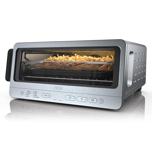 Ninja Flip 8-IN-1 Digital Air Fry Toaster Oven (stainless Steel) – Rapid Heat Crisping Technology with Air Broil, Roast & Bake