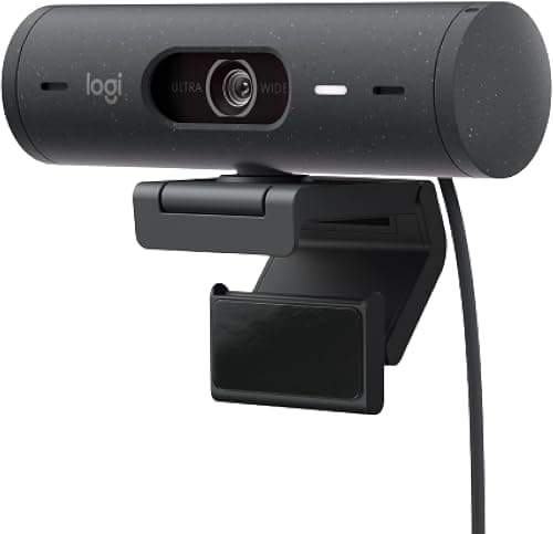 Logitech Brio 500 1080P Full Hd Webcam with Rightlight 4 Auto-lighting Correction Show Mode and Dual Noise-reducing Mics
