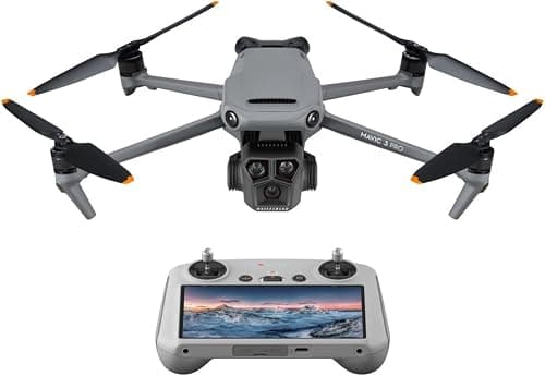 Dji Mavic 3 Pro Drone with Dji Rc – Triple Camera System with 4/3 Cmos Hasselblad Sensor, Dual Tele Cameras & Apas 5.0 Obstacle Sensing