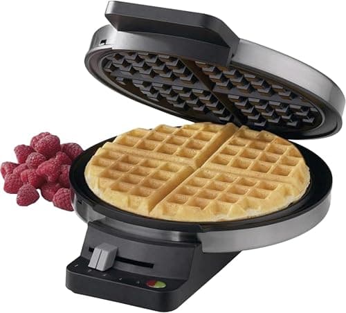 Cuisinart WMR-CAP2 Round Classic Waffle Maker with 5-SETTING Browning Control and Nonstick Plates