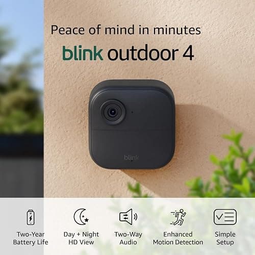 Blink Outdoor 4 (4TH Gen) Wireless 1080P Hd Smart Security Camera with Two-way Audio and 2-YEAR Battery Life