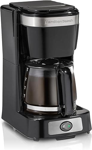 Hamilton Beach 5-CUP Drip Coffee Maker with Easy Frontfill Water Reservoir and Auto Pause & Pour (46112)