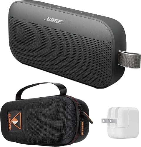 Bose Soundlink Flex Portable Bluetooth Speaker (positioniq Tech, IP67 Waterproof & Dustproof, 12H Battery, Black)