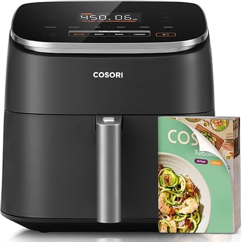 Cosori Turboblaze 6-QUART 9-IN-1 Compact Air Fryer with Dc Motor, Pfas-free Ceramic Coating, and 5 Fan Speeds