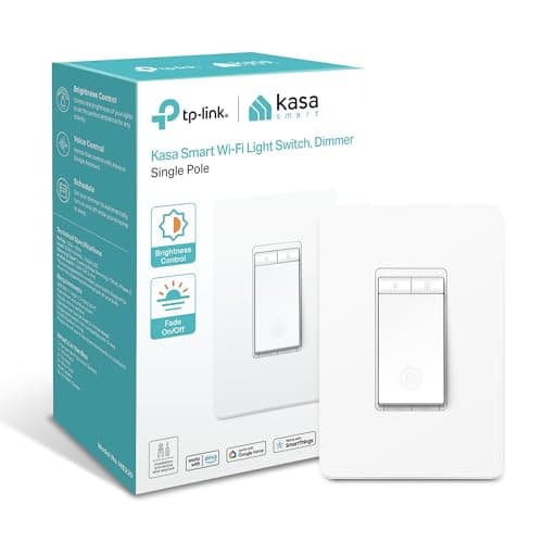 Kasa Smart Dimmer Switch (HS220) Single Pole with App and Voice Control