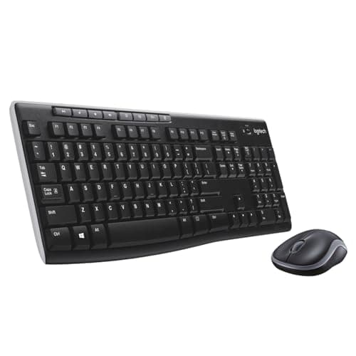 Logitech MK270 Wireless Keyboard and Compact Mouse Combo with Full Number Pad, 2.4GHZ Usb Receiver, and Up to 36-MONTH Battery Life