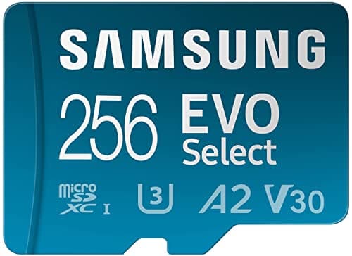 Samsung Evo Select 256GB Microsdxc Memory Card with Full-size Sd Adapter