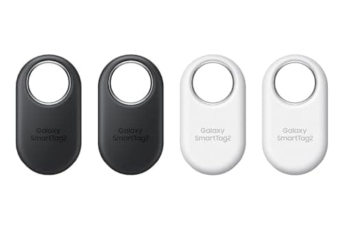 Samsung Galaxy SMARTTAG2 Bluetooth Tracker (4-PACK: 2 Black, 2 White) – Compass View with Ar Finding & Ring to Find