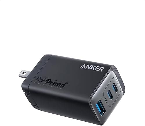 Anker 735 Charger Ganprime 65W 3-PORT Fast Compact Foldable Wall Charger with Poweriq 4.0