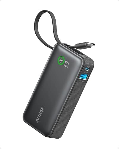 Anker Nano Power Bank 10,000MAH (30W Fast Charge) – Integrated Durable Usb-c Cable with Smart Digital Battery Display