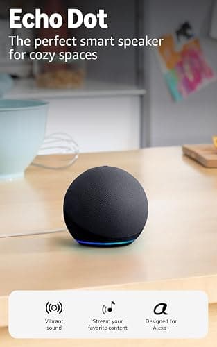 Amazon Echo Pop Compact Smart Speaker with Full Sound and Alexa Voice Control Charcoal