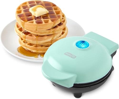 Dash Mini Waffle Maker Machine for Individual 4-INCH Waffles, Paninis, and Hash Browns with Nonstick Surfaces