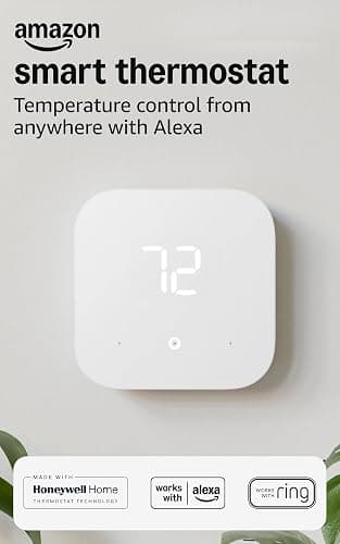 Amazon Smart Thermostat Energy Star Certified Works with Alexa to Keep Home Comfortable and Save Energy