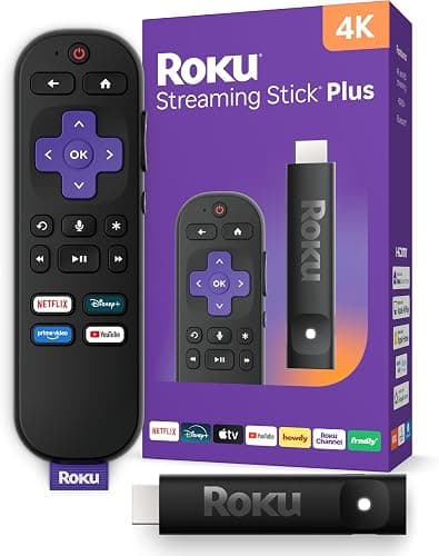 Roku Streaming Stick Plus 4K and HDR10+ Streaming Device with Long-range Wi-fi Receiver and Voice Remote