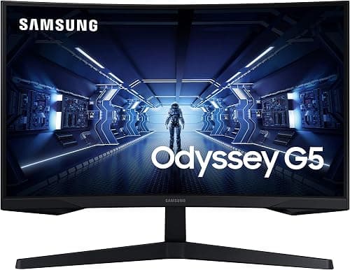 Samsung Odyssey G5 27-INCH Curved Wqhd Gaming Monitor – 1000R Curvature with 1MS Response Time & HDR10 Contrast